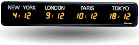 LED Clocks Time Zone 4